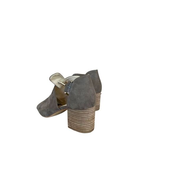 NIne West Womens Gray Suede Adjustable Strap Open Toe Block Heel Sandal Size 8.5 - Picture 5 of 7